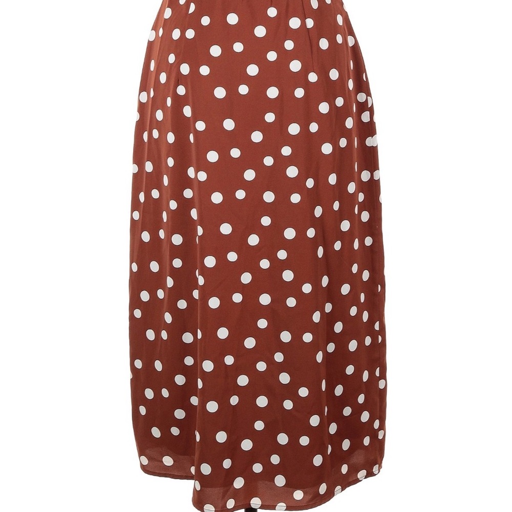 Abercrombie & Fitch Rust Polka Dot Midi Skirt - Picture 2 of 4